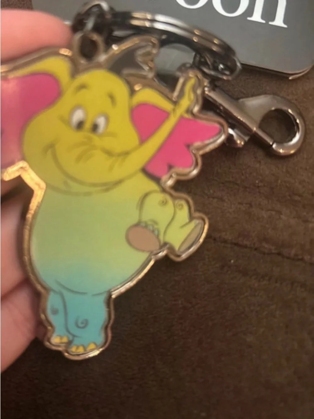 Loungefly Disney Winnie the Pooh Heffalump Lenticular Keychain Bag Charm